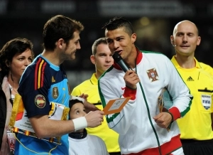 Cristiano Ronaldo-Iker Casillas-Portugal-España-international friendly 2010