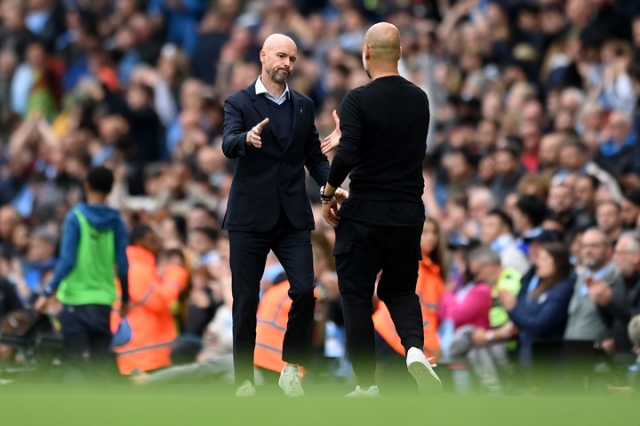 Pep Guardiola-Erik ten Hag-Manchester City-Manchester United-Premier League-2022