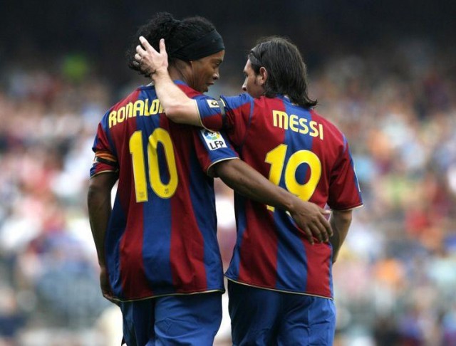 Messi y Ronaldinho